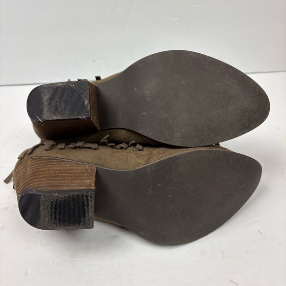 CORKYS Millie Brown Fringe Suede Western Ankle Booties Womens Size 8 - Picture 7 of 9